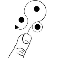 wrapping under left dot